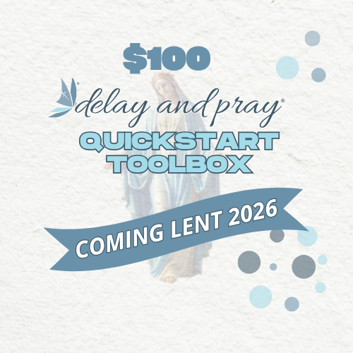 Keep Fasting Image with water and a Rosary